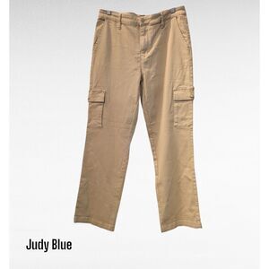 JUDY BLUE khaki cargo straight leg pants style# JB88633  Sz 15/32